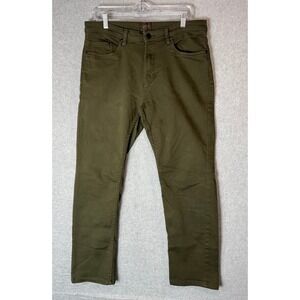 JACHS NEW YORK Olive Green Pants‎ Mens 34x30 Straight Leg Casual Chinos